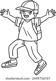 Primer día de escolarización del niño que va a la escuela aislado