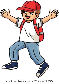 First Day of School Child going to School Clipart