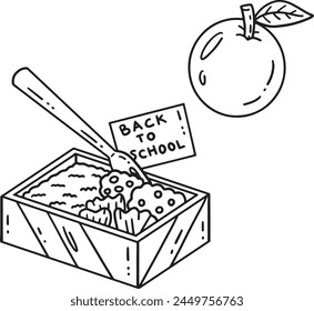 First Day of School Fruit Lunch Box Isolated 