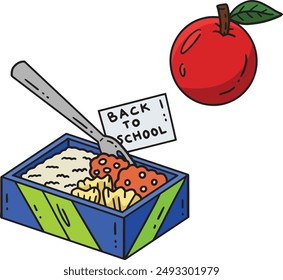 First Day of School Fruit Lunch Box Clipart