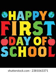 First day of school t shirt design template