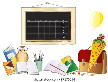 First day at school with time table