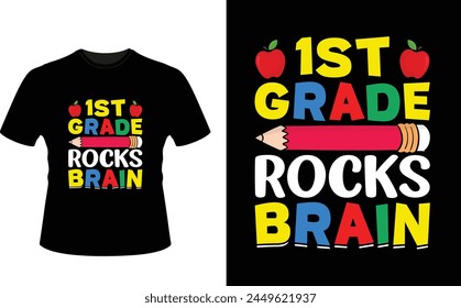First day of school t-shirt design or first day of school poster design or first day of school illus