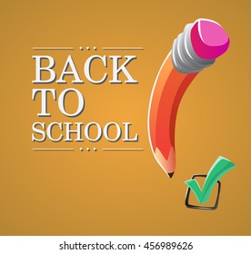 First day of school or welcome Back to school. Vector illustration.