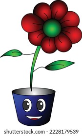 ilustración vectorial de la primera flor