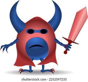 The first of the four horsemen of the apocalypse. Virus Knight cartoon character. Coronavirus vector COVID-19 illustration.