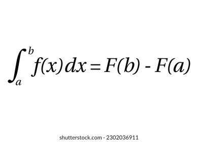 Erstes fundamentales Theorem der Analysis. Algebra. Mathe-Symbol. Vektorgrafik.