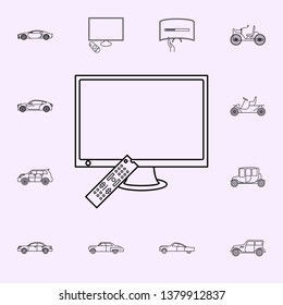 The first generation of plasma TVs icon. Generation icons universal set for web and mobile