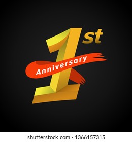 First Golden Anniversary Logo Template