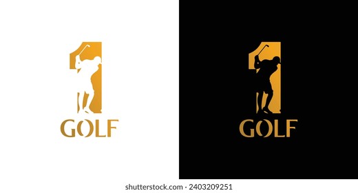 The first golf logo design is unique and modern