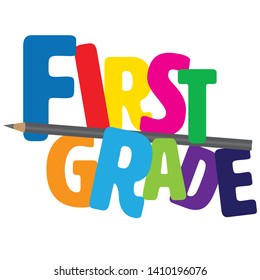 First Grade logo with pencil