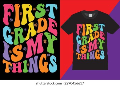 First Grade Teachers retro weby T-Shirt Design Vector Modern teachers quotes typography Trendy Cute awesome creative education 1st grade Teacher Tshirt Design For print on demand,Mug,Poster
