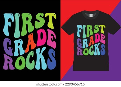 First Grade Teachers retro weby T-Shirt Design Vector Modern teachers quotes typography Trendy Cute awesome creative education 1st grade Teacher Tshirt Design For print on demand,Mug,Poster
