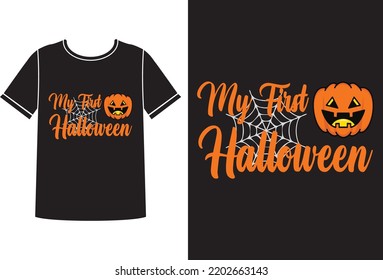 First halloween t-shirt design template 