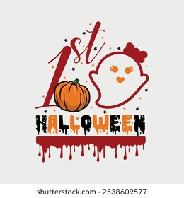 First Halloween Vector Art Design, Cute Baby's First Halloween Eps, Spooky Fun Graphic Design, Scary Cute Baby's First Halloween Printable, Halloween T-shirt Design, Spooky Vibes Only, DIY Projects