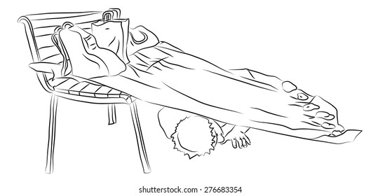 First help - injured man under foil thermal blanket on street