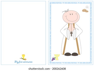 First Holy Communion Card template 