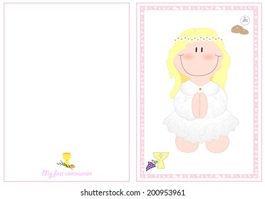 First Holy Communion Card template 