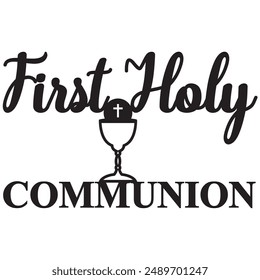 First Holy communion chalice sign design chatolic 