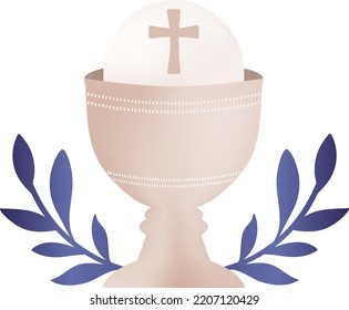 First Holy communion sacred chalice, design for a boy communion