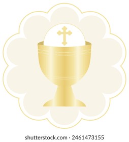 First Holy communion sacred chalice