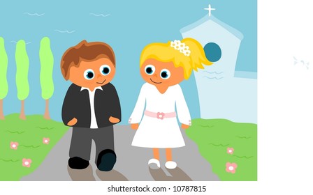 First holy communion - vector.