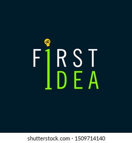 first idea logo design inspiration . first idea logo template