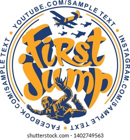 The first jump with a parachute