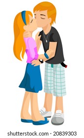 First Kiss - Vector