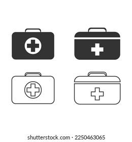 First kit aid icon. Pharmacy set vector ilustration.