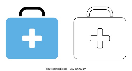 first kit icon vector, healthcare, emergency services, survival kits, hospitals, and safety pictogram symbol ui and ux design, glyphs and stroke line