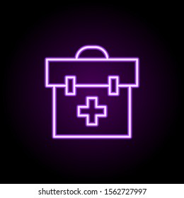 First and kit neon icon. Simple thin line, outline vector of medical icons for ui and ux, website or mobile application
