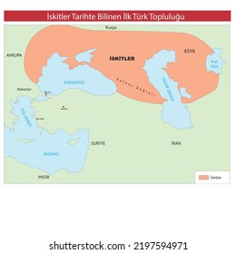 The first known Turkish community in history: Scythians, Tarih Haritaları, Osmanlı Devleti, İskitler, İskitler Dönemi, İskitler Dönemi Harita, Gazneliler, Selçuklular, İlk Türk Devletleri