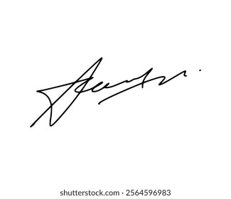 First letter J signature ideas for documents. Vector with transparent background or alpha channel.