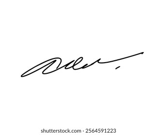 First letter A signature ideas for documents. Vector with transparent background or alpha channel.