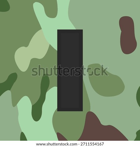First Lieutenant emblem icon on army uniform, insignia, vector.