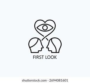 First Look Icon Or Logo Isolated Vector Illustration