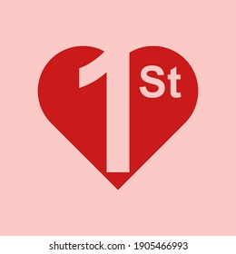 First Love Logo Icon Design Vector