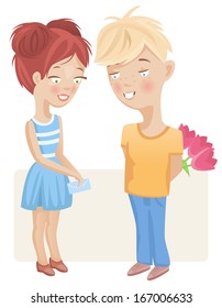 First love (vector illustration)