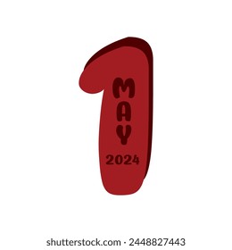the first of May 2024 vector. calendar vector