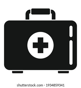 First medical kit icon. Simple illustration of first medical kit vector icon for web design isolated on white background