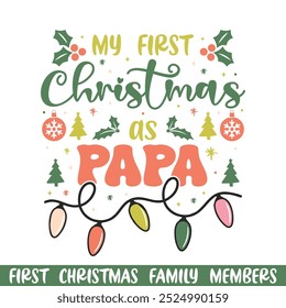  Erste Frohe Weihnachten als Papa-Design, Erste Frohe Weihnachten Familiendesign