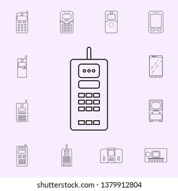 the first mobile phone icon. Generation icons universal set for web and mobile