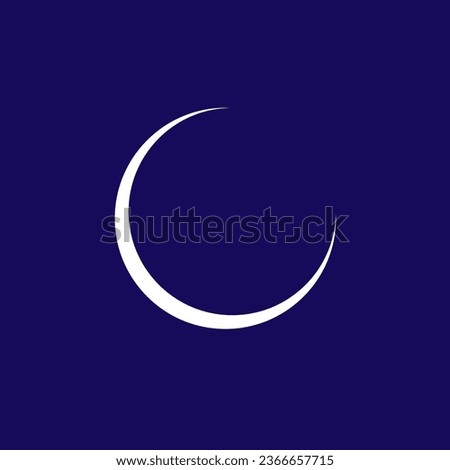 First Moon at dark night