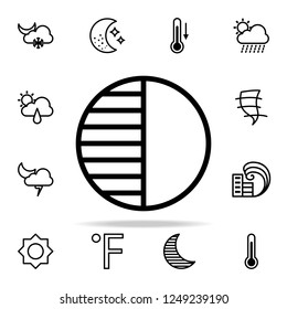 first moon phase quarter sign icon. weather icons universal set for web and mobile