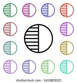 First moon phase quarter sign multi color style icon. Simple thin line, outline vector of weather icons for ui and ux, website or mobile application