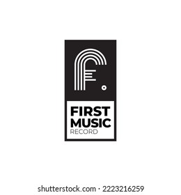 
First Music Record Label Logo Design Concept