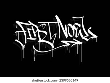 PREMIER NOEL style de mot-clé graffiti