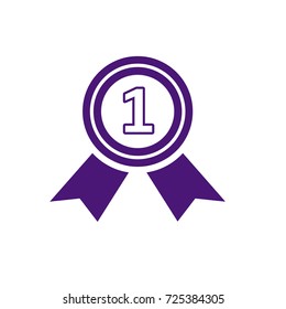 first number medal icon vector