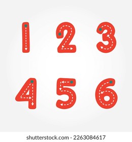 First Numbers 1 - 6 Kindergarten Math Worksheet for Kids